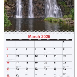 Waterways Monthly Wall Calendar w/Coil Binding (10 5/8"x 18 ¼") 1 Waterways Monthly Wall Calendar w/Coil Binding (10 5/8"x 18 ¼") 1
