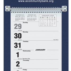 Foil Stamped Weekly Calendar w/Sunday Start (7"x 13") 1 Foil Stamped Weekly Calendar w/Sunday Start (7"x 13") 1