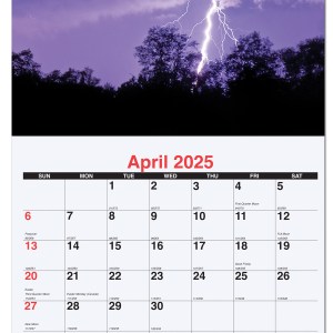 Majestic Outdoors Monthly Wall Calendar w/Staple Binding (10 5/8"x 18 ¼") 1 Majestic Outdoors Monthly Wall Calendar w/Staple Binding (10 5/8"x 18 ¼") 1