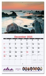 American Coasts Monthly Wall Calendar w/Staple Binding (10 5/8"x 18 ¼") 1 American Coasts Monthly Wall Calendar w/Staple Binding (10 5/8"x 18 ¼") 1