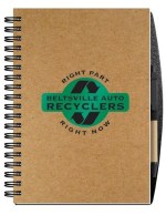 Recycled Journals w/Pen Safe Back Cover (7"x 10") 1 Recycled Journals w/Pen Safe Back Cover (7"x 10") 1