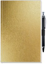 Perfect Journal w/Metro or Metallic Covers & Pen Patch (5"x 8") - Metallic Gold Perfect Journal w/Metro or Metallic Covers & Pen Patch (5"x 8") - Metallic Gold