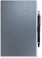Perfect Journal w/Metro or Metallic Covers & Pen Patch (5"x 8") - Metallic Titanium Gray Perfect Journal w/Metro or Metallic Covers & Pen Patch (5"x 8") - Metallic Titanium Gray