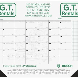 Black Calendar Desk Pad w/Julian & Contractor Dates - 1 Color Imprint 1 Black Calendar Desk Pad w/Julian & Contractor Dates - 1 Color Imprint 1