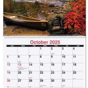 Scenic Water Monthly Wall Calendar w/Coil Bound (10 5/8"x18¼") 1 Scenic Water Monthly Wall Calendar w/Coil Bound (10 5/8"x18¼") 1
