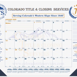 Blue & Gold Calendar Desk Pad w/2 Color Imprint (21 ¾"x 17") 1 Blue & Gold Calendar Desk Pad w/2 Color Imprint (21 ¾"x 17") 1