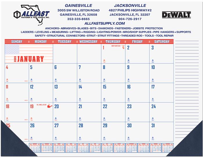 Patriotic Calendar Desk Pad w/2 Color Imprint (21 ¾"x 17") 1