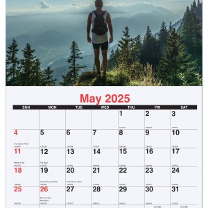 Active Lifestyle Monthly Wall Calendar w/Staples (10 5/8"x18¼") 1 Active Lifestyle Monthly Wall Calendar w/Staples (10 5/8"x18¼") 1