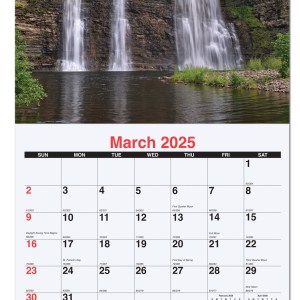 Waterways Monthly Wall Calendar w/Staple Binding (10 5/8"x 18 ¼") 1 Waterways Monthly Wall Calendar w/Staple Binding (10 5/8"x 18 ¼") 1