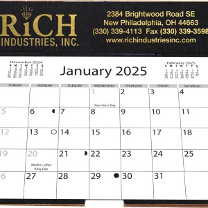 Foil Stamped Easel Back Calendar (6¼"x6 3/8") 1 Foil Stamped Easel Back Calendar (6¼"x6 3/8") 1