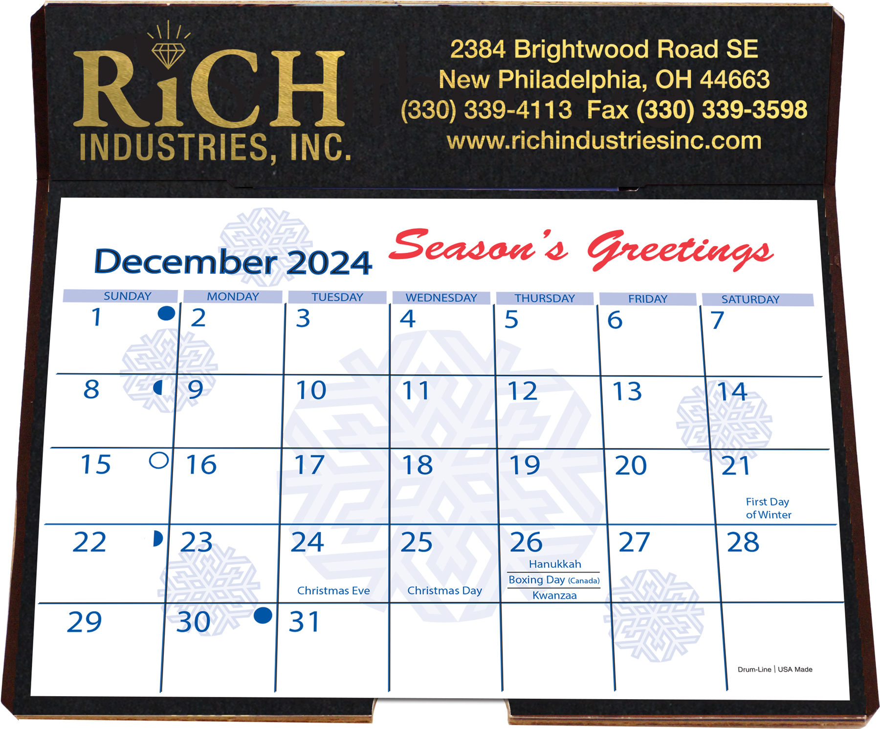Foil Stamped Easel Back Calendar (6 ¼"x 6 3/8") 1