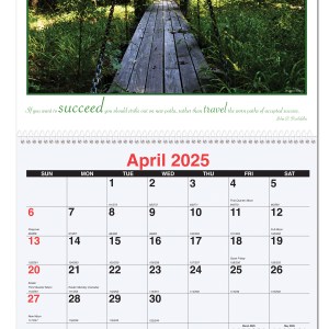 Motivations Monthly Wall Calendar w/Coil Binding (10 5/8"x 18 ¼") 1 Motivations Monthly Wall Calendar w/Coil Binding (10 5/8"x 18 ¼") 1