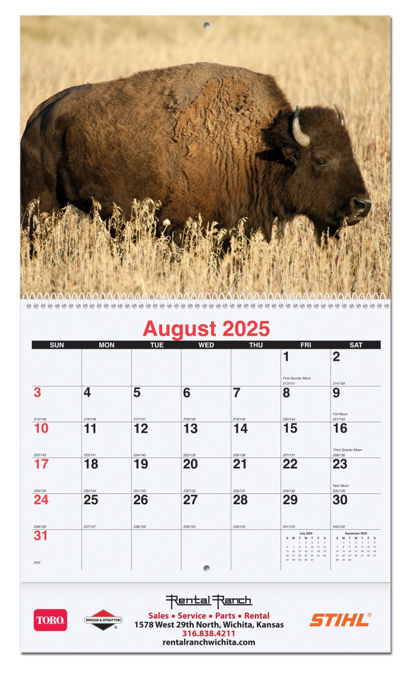 Wildlife Monthly Wall Calendar w/Coil Binding (10 5/8"x 18 ¼") 1 Wildlife Monthly Wall Calendar w/Coil Binding (10 5/8"x 18 ¼") 1
