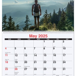 Active Lifestyle Monthly Wall Calendar w/Coil Binding (10 5/8"x 18 ¼") 1 Active Lifestyle Monthly Wall Calendar w/Coil Binding (10 5/8"x 18 ¼") 1