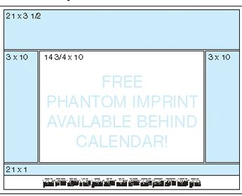 Black Calendar Desk Pad w/1 Color Imprint (21 ¾"x 17") 1