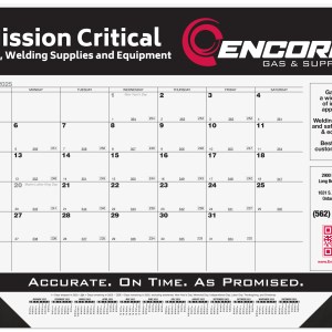 Black Calendar Desk Pad w/Julian & Contractor Dates - 2 Color Imprint 1 Black Calendar Desk Pad w/Julian & Contractor Dates - 2 Color Imprint 1