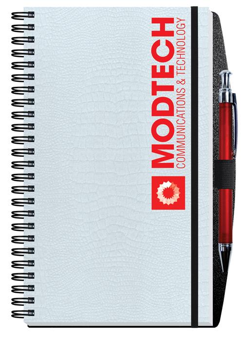 Embossed Alligator Textured Journal w/50 Sheets & Pen (5 ½"x 8 ½") 1