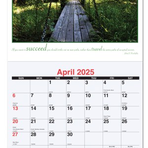 Motivations Monthly Wall Calendar w/Staple Binding (10 5/8"x 18 ¼") 1 Motivations Monthly Wall Calendar w/Staple Binding (10 5/8"x 18 ¼") 1