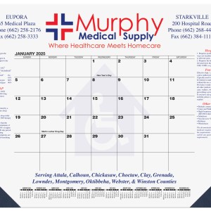Black Calendar Desk Pad w/2 Color Imprint (21 ¾"x 17") 1 Black Calendar Desk Pad w/2 Color Imprint (21 ¾"x 17") 1