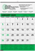 Green Contractor Calendar w/2 Color Imprint (18"x 25") 1 Green Contractor Calendar w/2 Color Imprint (18"x 25") 1