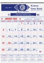 Patriotic Red & Blue Contractor Calendar w/1 Color Imprint (18"x 25") 1 Patriotic Red & Blue Contractor Calendar w/1 Color Imprint (18"x 25") 1