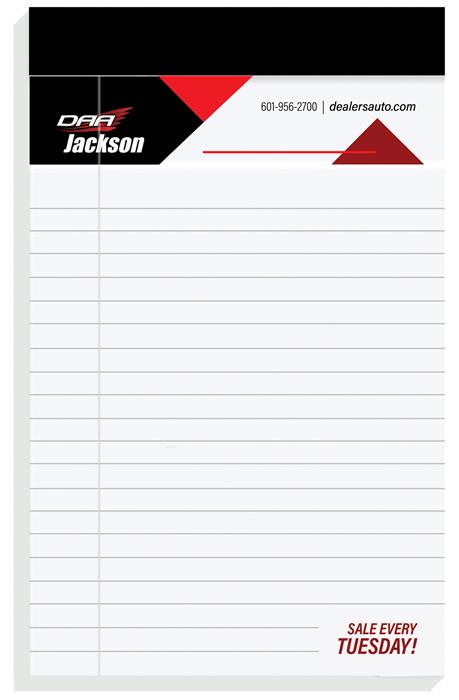 Full Color Legal Pads w/Imprinted Sheets (5" x 8") 1