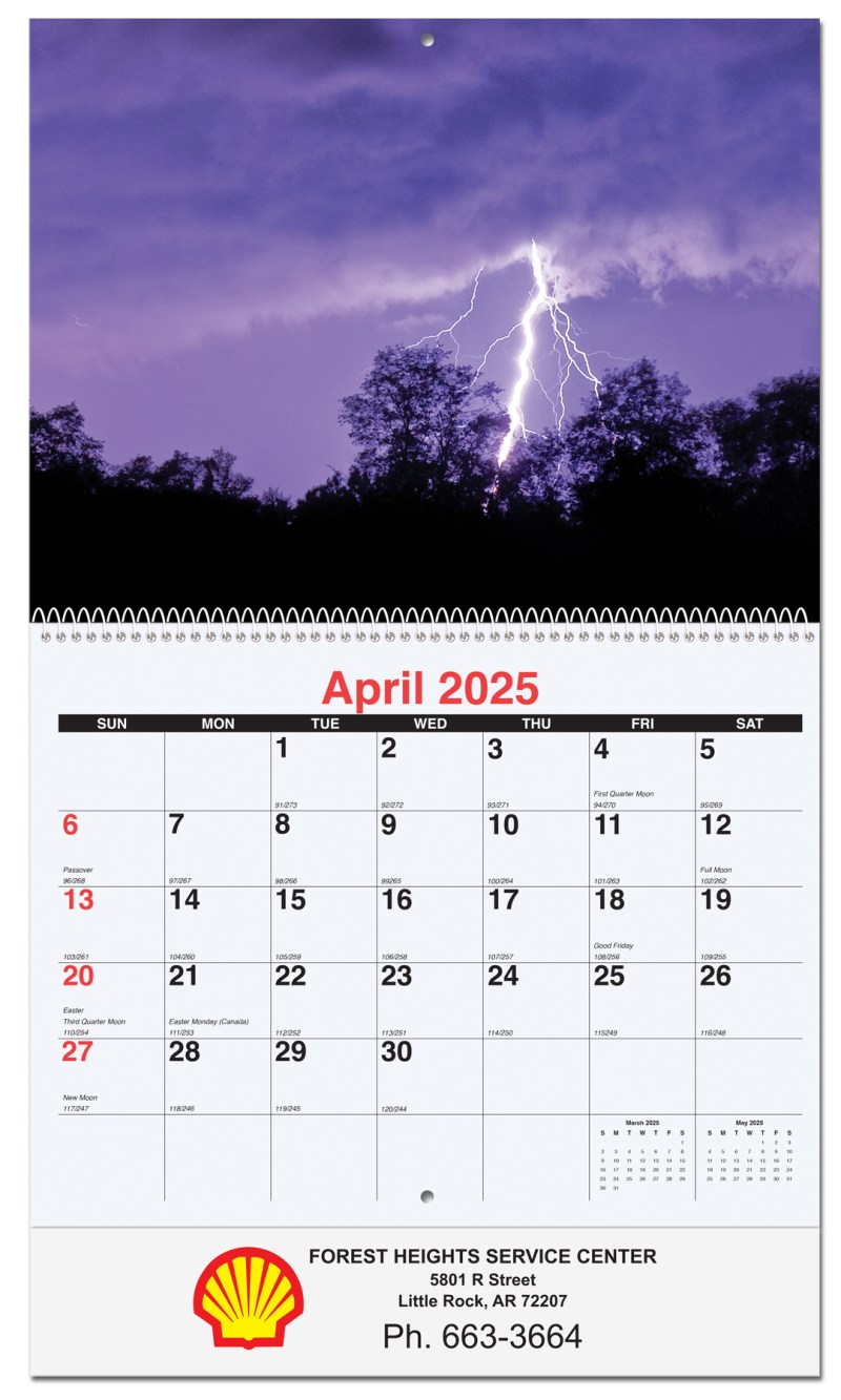 Majestic Outdoors Monthly Wall Calendar w/Coil Binding (10 5/8"x 18 ¼") 1 Majestic Outdoors Monthly Wall Calendar w/Coil Binding (10 5/8"x 18 ¼") 1