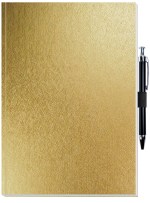 Perfect Journal w/Metro or Metallic Covers & Pen Patch (7"x 10") - Metallic Gold Perfect Journal w/Metro or Metallic Covers & Pen Patch (7"x 10") - Metallic Gold