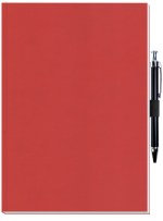 Perfect Journal w/Metro or Metallic Covers & Pen Patch (7"x 10") - Metro Red Perfect Journal w/Metro or Metallic Covers & Pen Patch (7"x 10") - Metro Red