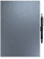 Perfect Journal w/Metro or Metallic Covers & Pen Patch (7"x 10") - Metallic Titanium Gray Perfect Journal w/Metro or Metallic Covers & Pen Patch (7"x 10") - Metallic Titanium Gray