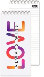 Full Color Imprinted Sheet Reporter Notebooks (4"x 8 ¼") - White Full Color Imprinted Sheet Reporter Notebooks (4"x 8 ¼") - White