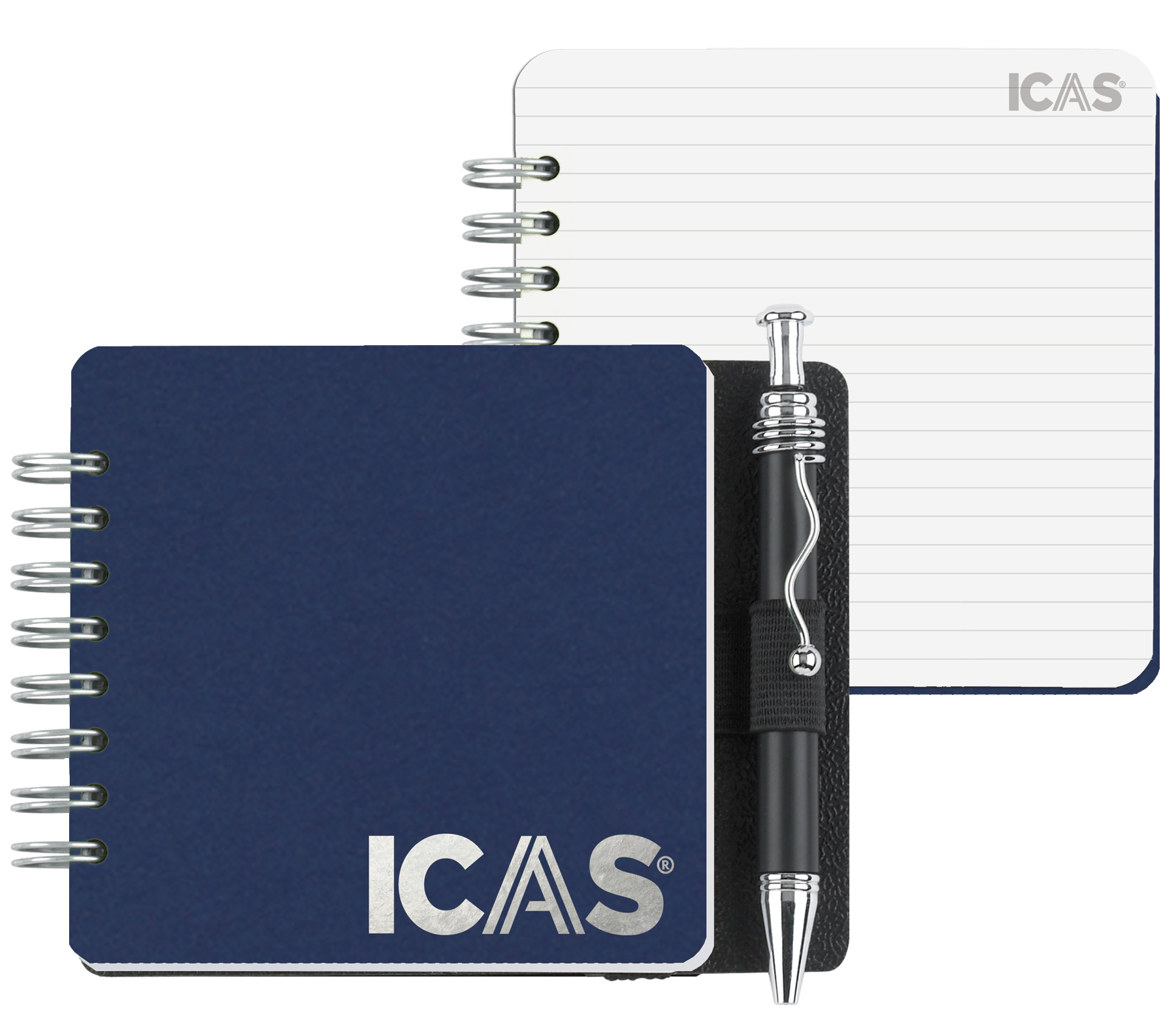 Classic Square Journal w/50 Sheets & Pen Holder (3 11/16 Square Inches) 1