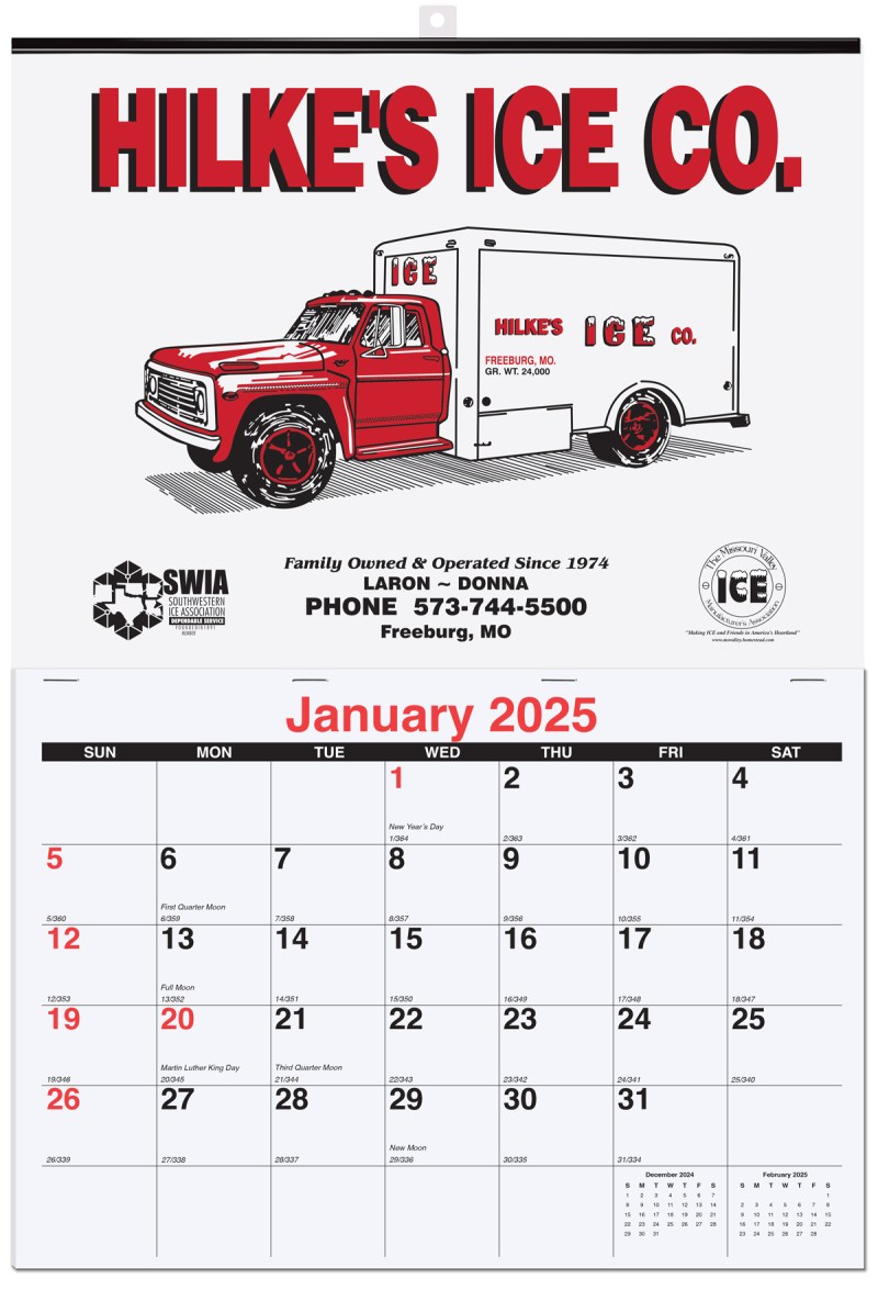 Monthly Wall Calendar w/1 Custom Photo (12"x 17 3/8") 1 Monthly Wall Calendar w/1 Custom Photo (12"x 17 3/8") 1