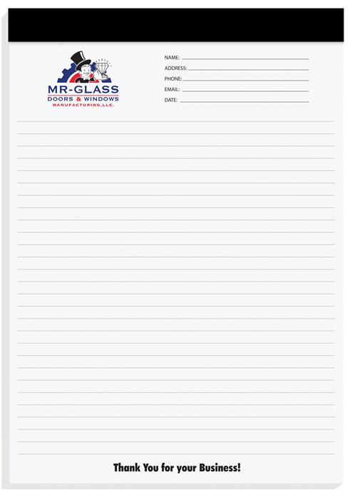 Full Color Legal Pads w/Imprinted Sheets (8 ¼"x 11 ¾") 1