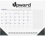 Blue & Black Calendar Desk Pad w/Side Note Lines & 1 Color Imprint (21 ¾"x 17") 1 Blue & Black Calendar Desk Pad w/Side Note Lines & 1 Color Imprint (21 ¾"x 17") 1