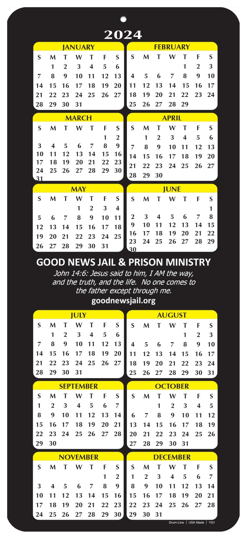 Year At A Glance Calendar Cards (4"x9") 1 Year At A Glance Calendar Cards (4"x9") 1