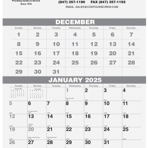 3 Months at a Glance Wall Calendar w/1 Color Imprint (12 ¼"x 25") 1 3 Months at a Glance Wall Calendar w/1 Color Imprint (12 ¼"x 25") 1