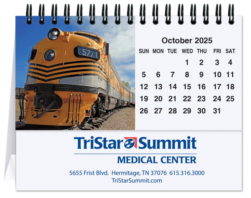 Magnificent Trains Tent Desk Calendar (5 13/16"x 4 ½") 1 Magnificent Trains Tent Desk Calendar (5 13/16"x 4 ½") 1