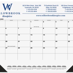 Black 13 Month Calendar Desk Pad w/1 Color Imprint (21 ¾"x 17") 1 Black 13 Month Calendar Desk Pad w/1 Color Imprint (21 ¾"x 17") 1