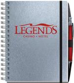 Radiant Journal w/Pen & 100 Sheets (6 ½"x 8 ½") - Silver Radiant Journal w/Pen & 100 Sheets (6 ½"x 8 ½") - Silver