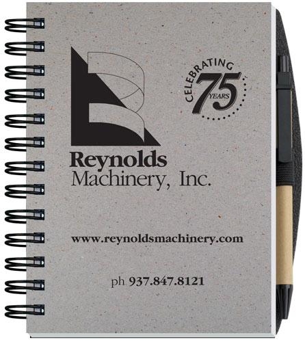 Recycled Journals w/Pen Safe Back Cover (5"x 7") 1 Recycled Journals w/Pen Safe Back Cover (5"x 7") 1