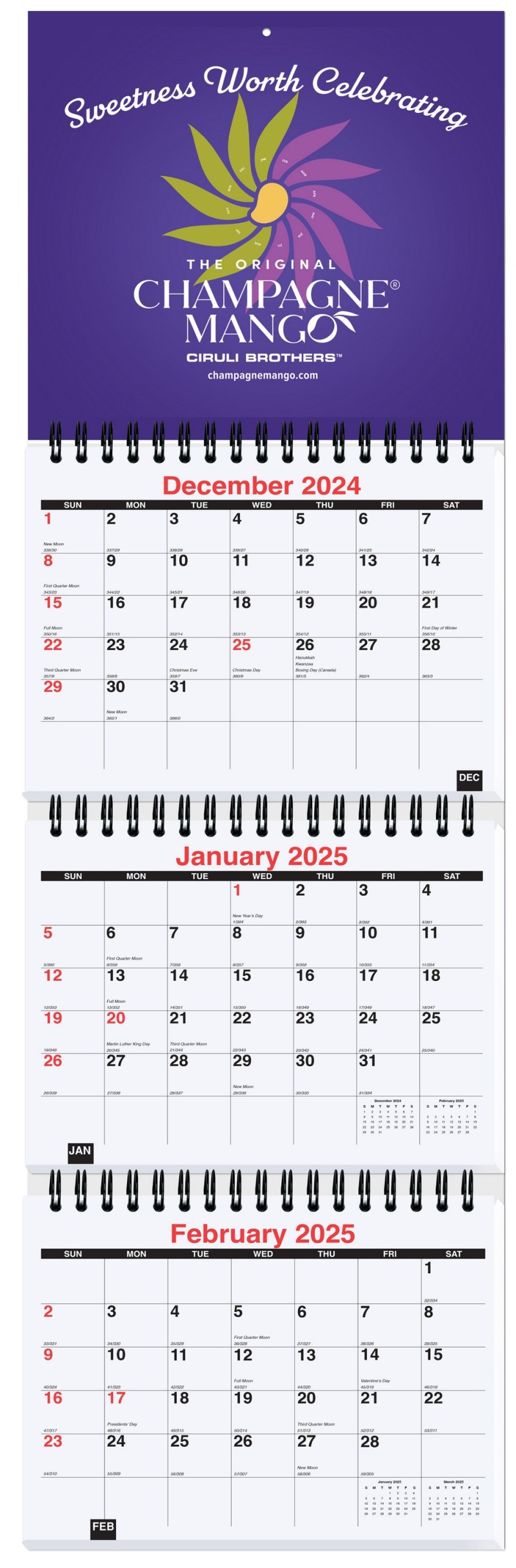 Small 3 Months at a Glance Calendar (6"x 18 ¾") 1 Small 3 Months at a Glance Calendar (6"x 18 ¾") 1