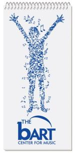 Imprinted Sheet Reporter Notebooks (4"x 8 ¼") - White Imprinted Sheet Reporter Notebooks (4"x 8 ¼") - White