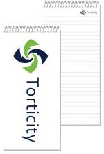 Imprinted Sheet Reporter Notebooks (4"x 8 ¼") - White Imprinted Sheet Reporter Notebooks (4"x 8 ¼") - White
