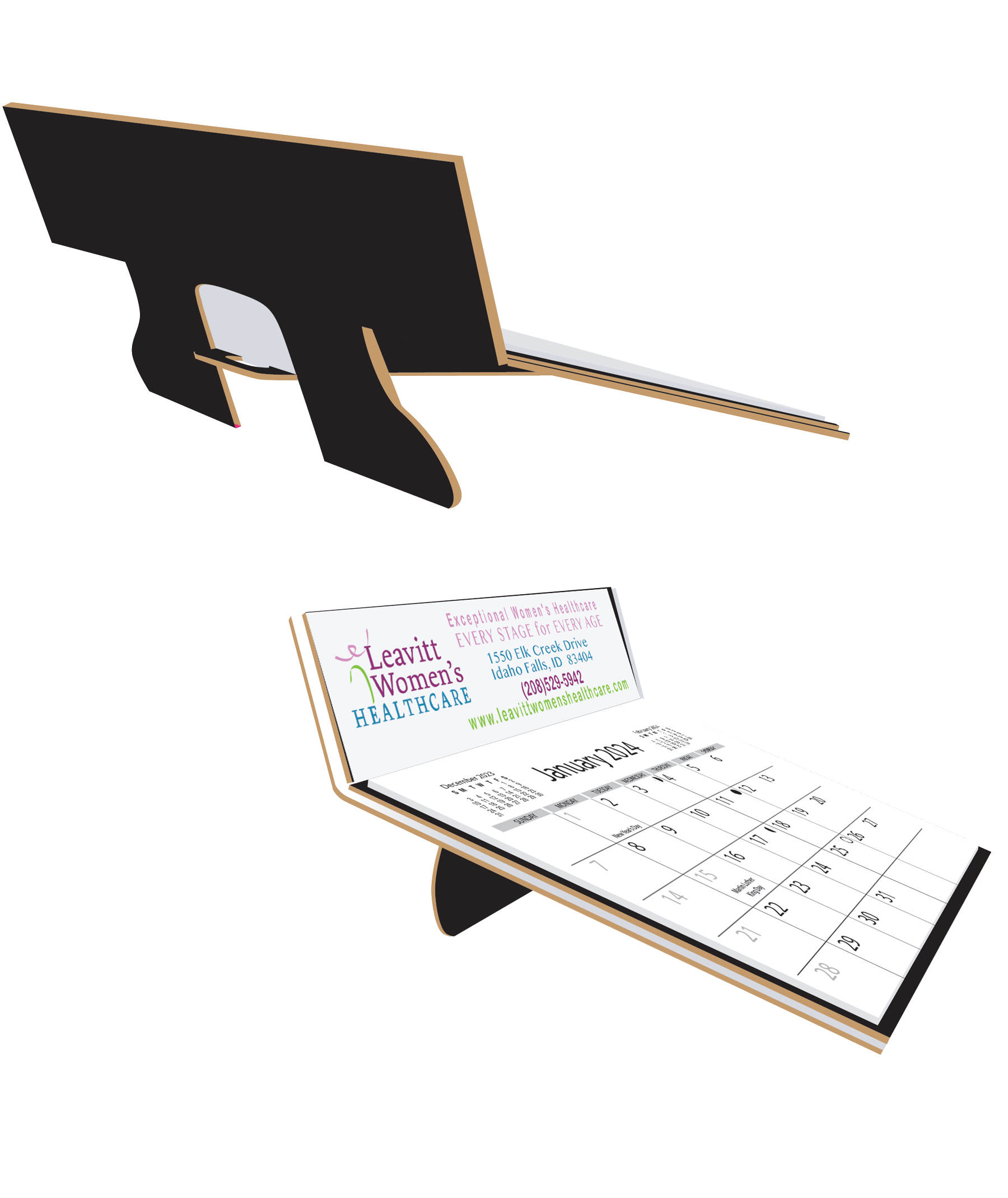Full Color Easel Back Calendar (6 ¼"x 6 3/8") 1