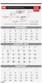 3 Months at a Glance Wall Calendar w/2 Color Imprint (12 ¼"x 25") 1 3 Months at a Glance Wall Calendar w/2 Color Imprint (12 ¼"x 25") 1