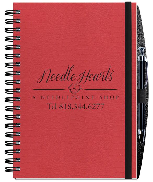 Embossed Alligator Textured Journal w/100 Sheets & Pen (7"x 10") 1