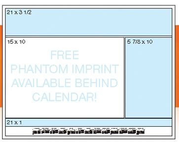 Black Calendar Desk Pad w/Side Notes Line & 1 Color Imprint (21 ¾"x 17") 1
