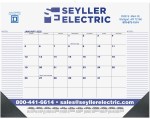 Blue & Black 13 Month Calendar Desk Pad w/1 Color Imprint (21 ¾"x 17") 1 Blue & Black 13 Month Calendar Desk Pad w/1 Color Imprint (21 ¾"x 17") 1