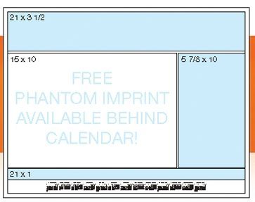 Blue & Black Calendar Desk Pad w/Side Note Lines & 2 Color Imprint (21 ¾"x 17") 1